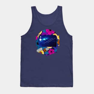 astronaut full flowers Tank Top